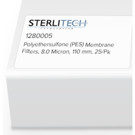 STERLITECH Polyethersulfone (PES) Membrane Filters, 8.0 Micron, 110mm, PK25 1280005